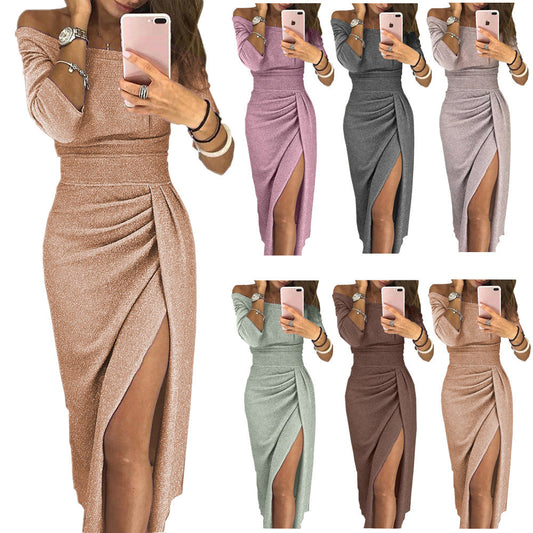Ladies Bag Hip Neck Collar Dress Bright Crystal Dress Skirt SimplyOnlineShopping