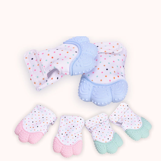 Baby teether baby anti-bite silicone molar gloves children's sound toys SimplyOnlineShopping